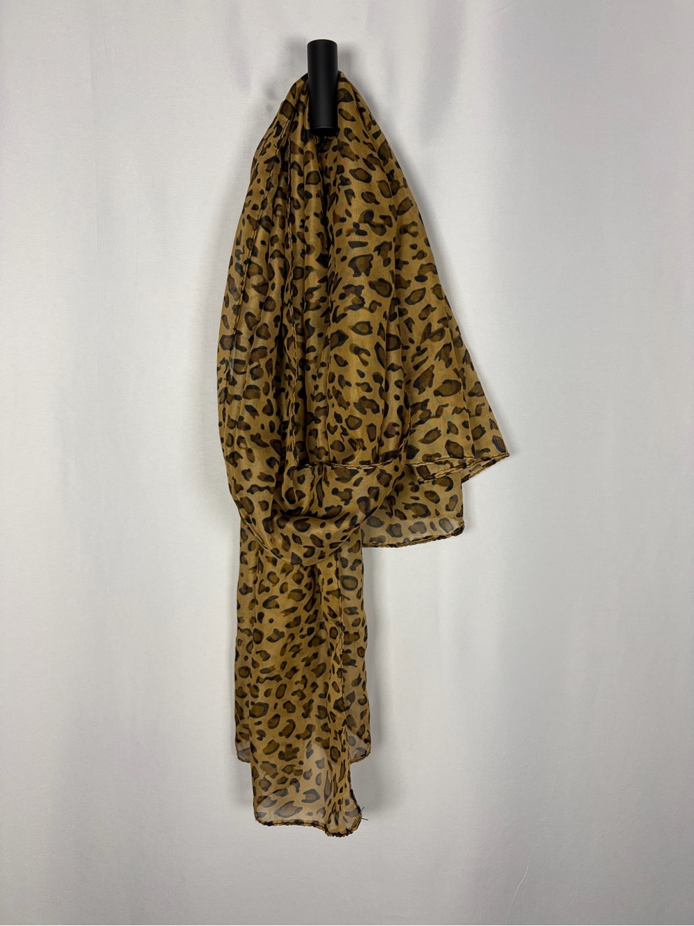 Sheer Lightweight Playful Cheetah Print Headscarf Wrap